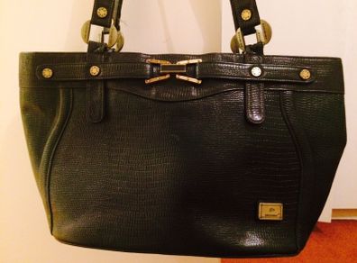 Beautiful dark green/ olive green leather purse