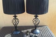 Beautiful pair of black table lamps
