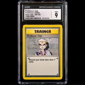 Professor Oak 88/102 1999-2000 CGC 9 Mint Uncommon WOTC Base Set 1999 Pokemon Card Vintage 4th Print
