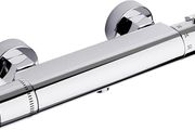 Thermostatic Shower Mixer,Wall Mounted Shower Mixer Bar,Shower Mixer Tap with Anti-Scald Control Valve, Chrome, Solid Brass