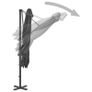 Cantilever Umbrella with Aluminium Pole Anthracite 250x250 cm Image 4