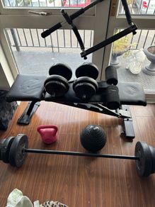 weight bench weights medicine ball pull up bar