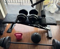 weight bench weights medicine ball pull up bar