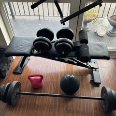 weight bench weights medicine ball pull up bar