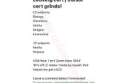 Leaving cert and junior cert grinds