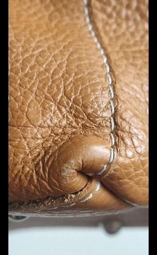 Reversible Genuine Pebbled Leather & Suede Tote / Sack Bag