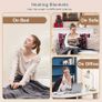 Electric Heated Blanket Throw,Electric Throw with 4 Heat Settings & 4 Hours Auto-Off Timer, LCD Display,Grey Heating Blanket Flannel Sherpa for Sofa and Bed Image 3