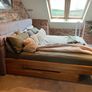 Super King Bed Frame from Oak with storage Image 3