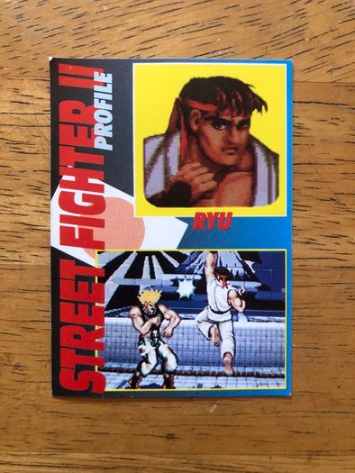 Vintage 1993 Street Fighter II Trading Cards