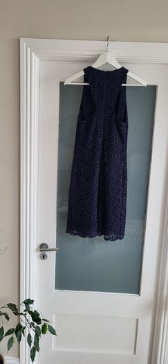 WHISTLES Navy Lace layered dress Sz 8UK - Bnwt Rrp 210