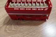 Die cast toy double decker bus