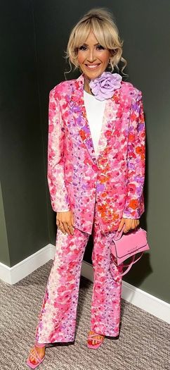 h&m floral suit