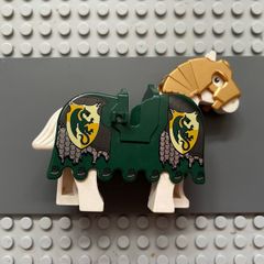 lego castle 2490pb10 Horse Barding, Ruffled Edge with Kingdoms Dragon Shield and Armor Pattern