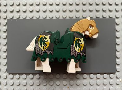 lego castle 2490pb10 Horse Barding, Ruffled Edge with Kingdoms Dragon Shield and Armor Pattern