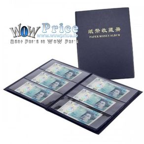 0576 Banknote 60 Pockets Leather Album Paper Money Collection Note