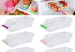 Fridge Storage, JRing Refrigerator Storage Organizer, Fruit Handled Kitchen Collecting Box Basket Rack Stand Basket Container (6 Pack, Random Color)