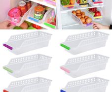 Fridge Storage, JRing Refrigerator Storage Organizer, Fruit Handled Kitchen Collecting Box Basket Rack Stand Basket Container (6 Pack, Random Color)