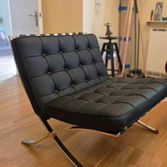 Barcelona style single lounge chair