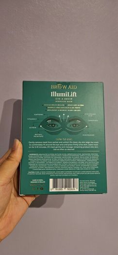 Brow Aid Illumilift Eye& Eyebrow Hydrogel Mask with a 5 Pack