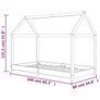 Kids Bed Frame Grey Solid Pine Wood 80x160 cm Image 5