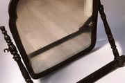 Large antique turned wood mirror