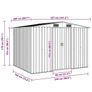 Garden Storage Shed Anthracite Steel 257x205x178 cm Image 3