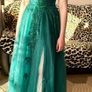 Stunning Peacock Green Debs TY Ball Dress. Size (6-8) Image 6