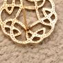 9ct celtic  circle gold stud earrings Image 4