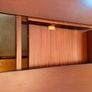 Mahogany dining table, chairs and display units Image 10