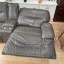 Leather sofa with reclining armchair Image 3