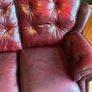 Burgundy Leather 3 Piece Sofa Suite - 3+1+1 Image 5