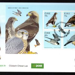2010 Ireland Fauna and Flora Birds of Prey Commemorative Stamps Miniature Sheet An Post First Day Cover (FDC)