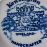Staffordshire Blue Onion Orphan Saucer Made in England By KENSINGTON  Vintage Blue Ironstone AS NIGHT LITE CANDLE HOLDER. Image 4