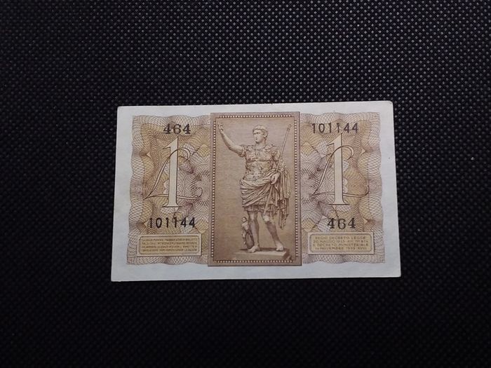Kingdom of Italy Banknote - 1 Lire VNA - 1939 - WW2 Era
