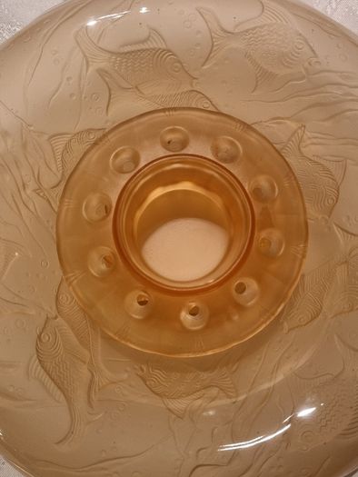 Art Deco Glass Rose Bowl