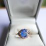 Vintage 9Ct Yellow Gold Sapphire Ring size O - 2,8g Image 3