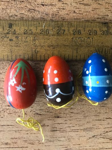 Vintage Hand Painted Wooden eggs (Not toys)