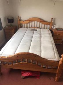 Wooden double bed frame