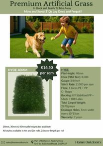 40mm New Artificial Grass - 16.50 per sqm
