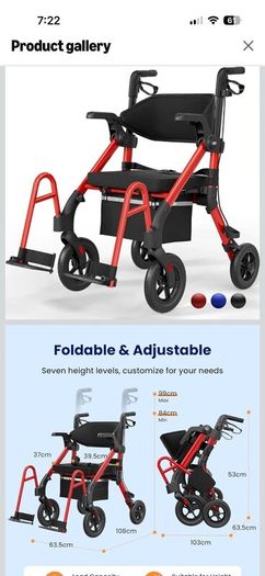 Wheelchair / Walker 2 in 1