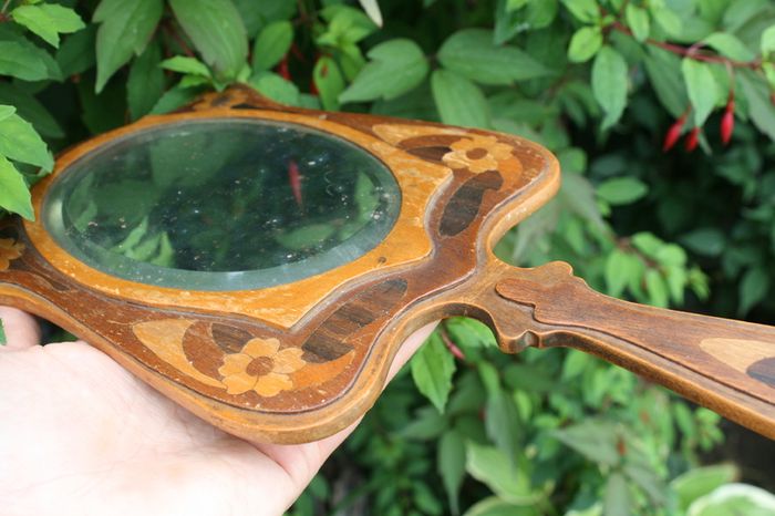 Antique  Wood Mirror