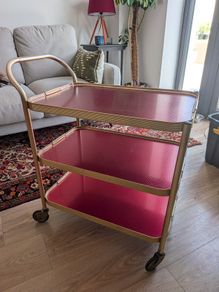 Mid century retro drinks trolley