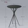 Bar table with metal frame 60 x 60 x 105 cm Image 3