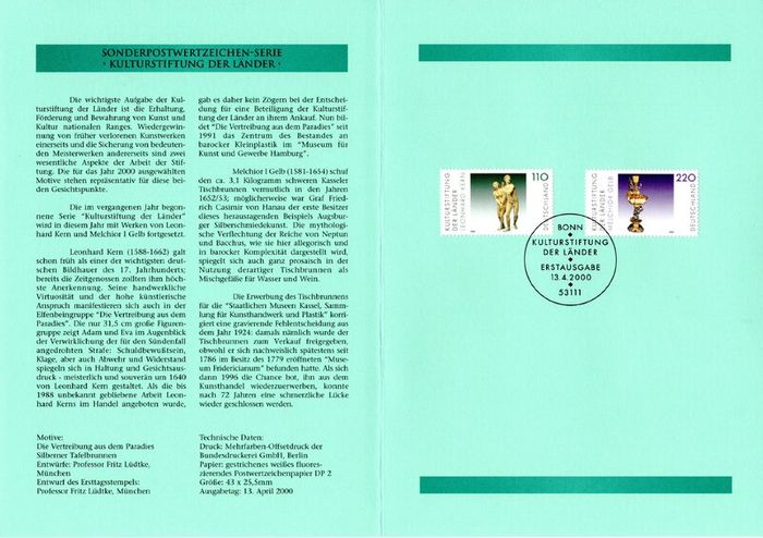 1999 Bundes Republic Deutschland (Germany) Federal Annual Stamp EFT Collection with 51 images of contents