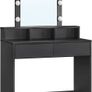 Dressing Table with LED Mirror White or Black Hollywood  & Storage Drawers Image 4