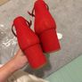 ALDO red suede thick heel Image 3