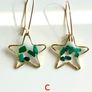 Resin Earrings, Crystal Earrings Image 6