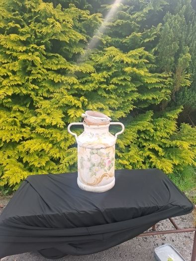Old painted milk churn postage possible