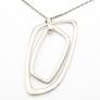 Geometric 925 Silver Pendant On Sterling Italian Chain Image 2