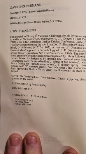 The Gathering In Ireland. Poems By Thomas Heffernan. Irish.